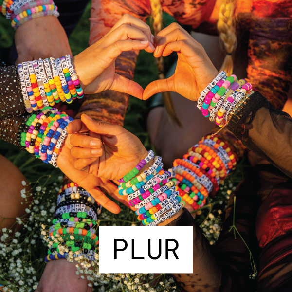 Handmade Kandi Bead Bracelets for Festivals, Parties, Raves, and More! PLUR Fun (12-Pack) (Good Vibes)