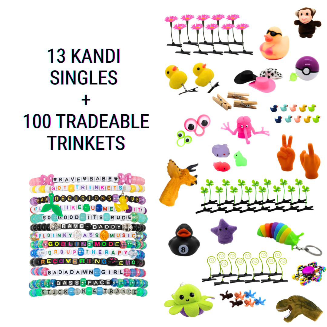 Festival Trinkets + 13-Pack kandi bundle!